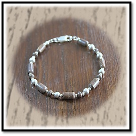 BB00250B-Sterling Silver Boulder Opal Bracelet.