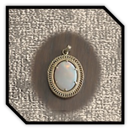 PE04200A-18ct Yellow Gold Opal Pendant.