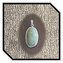 PE02000A-Sterling Silver Honey Opal Pendant.