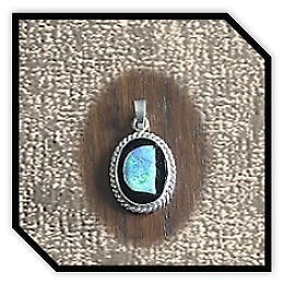 PE00180C-Sterling Silver Opal Cameo Pendant.