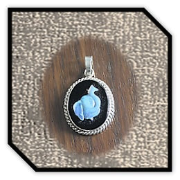 PE00250F-Sterling Silver Opal Cameo Pendant.