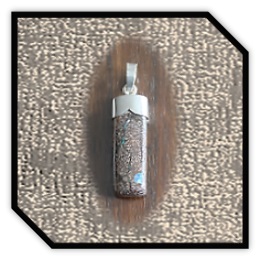 PE00180D-Silver Capped Boulder Opal Pendant.