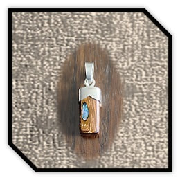 PE00120C-Silver Capped Boulder Opal Pendant.