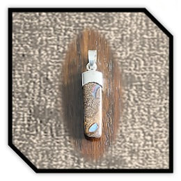 PE00140A-Silver Capped Boulder Opal Pendant.