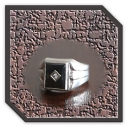 MR00200V-Sterling Silver Haematite Men's Ring.