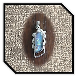 PE00400G-Sterling Silver Opal Pendant.