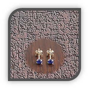 ES00250G-9ct Yellow Gold Sapphire Studs.