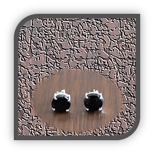 ES00100A-Sterling Silver Onyx Studs.