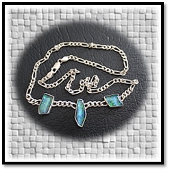 NE00780A-Sterling Silver Opal Necklace.