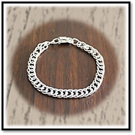BB00180C-Sterling Silver Chain Bracelet.