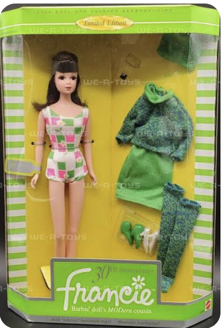1996 Reproduction of 1967 Bendable Leg Francie