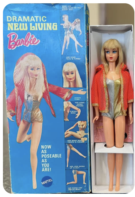 1970 dramatic new living barbie doll in box