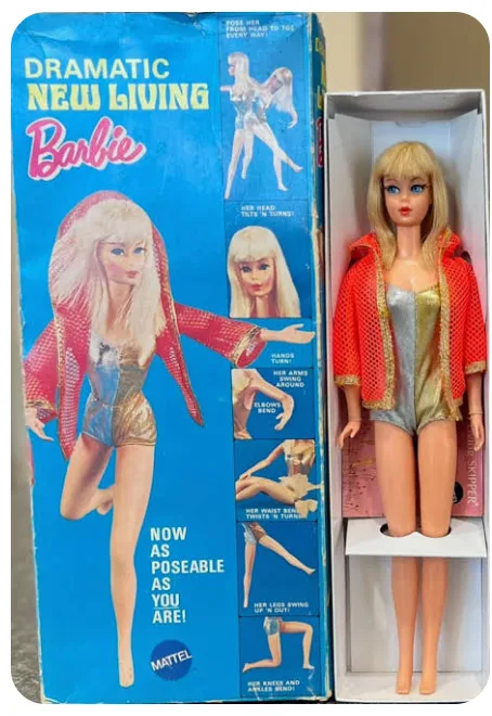 1970 dramatic new living barbie doll in box
