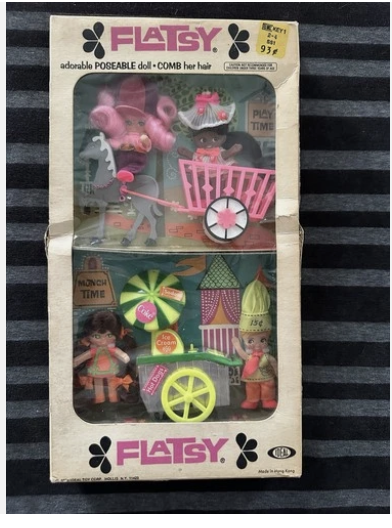 Ideal Flatsy Double Playset Play Time and Munch Time