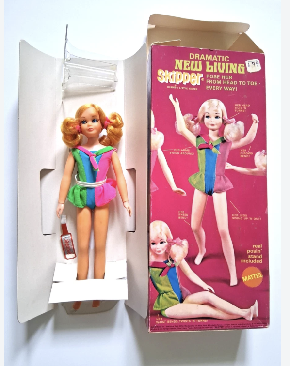 1970 Dramatic New Living Skipper doll; Barbie's little sister