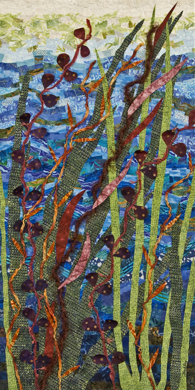 Textile collage by Julia R. Berkley