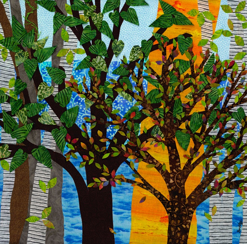 Textile collage by Julia R. Berkley