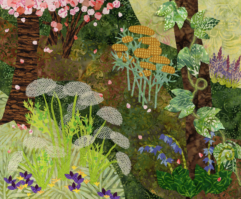Textile collage by Julia R. Berkley