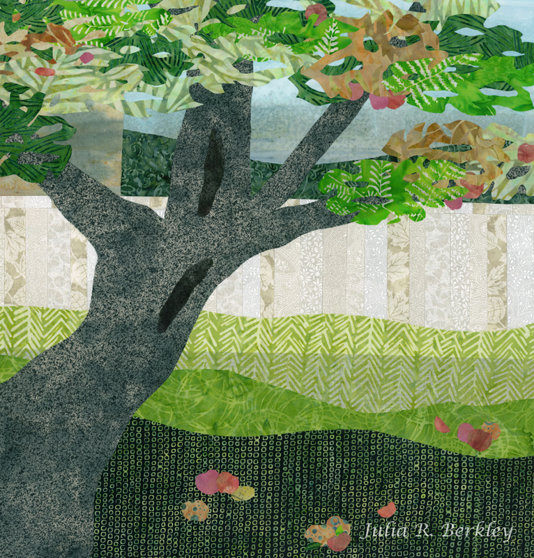 Textile collage by Julia R. Berkley