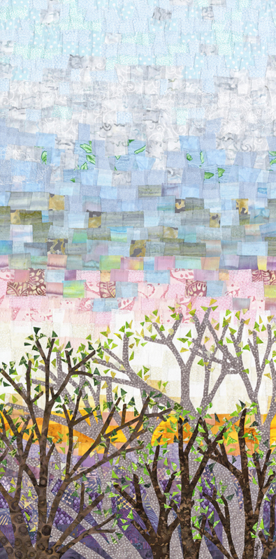 Textile collage by Julia R. Berkley