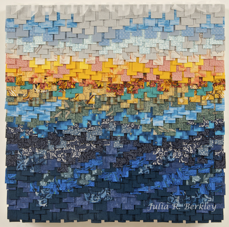Textile collage by Julia R. Berkley