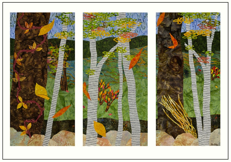 Textile collage by Julia R. Berkley