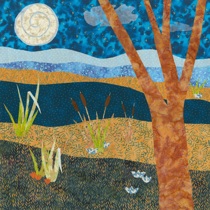 Textile collage by Julia R. Berkley