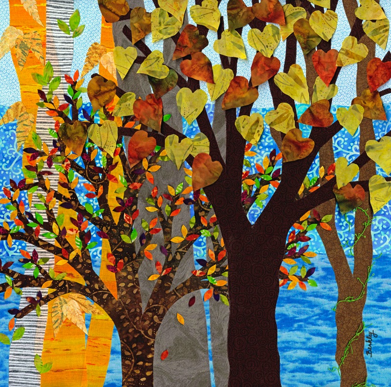 Textile collage by Julia R. Berkley