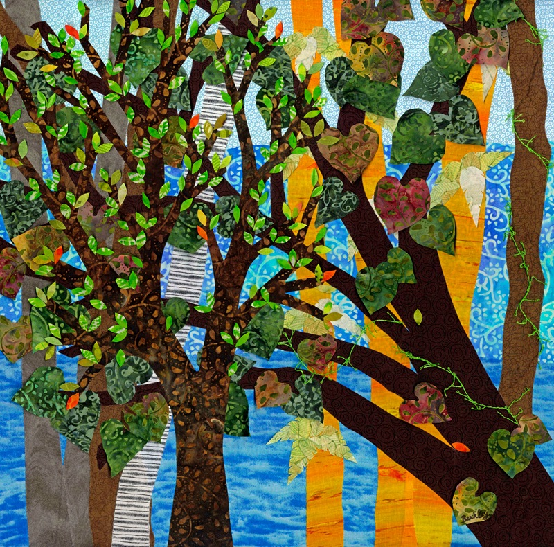 Textile collage by Julia R. Berkley