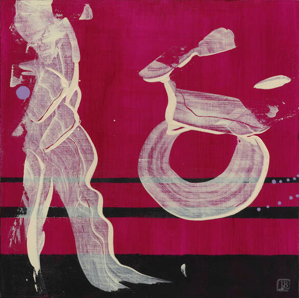 Berkley Dialog 11 Red Abstract Painting