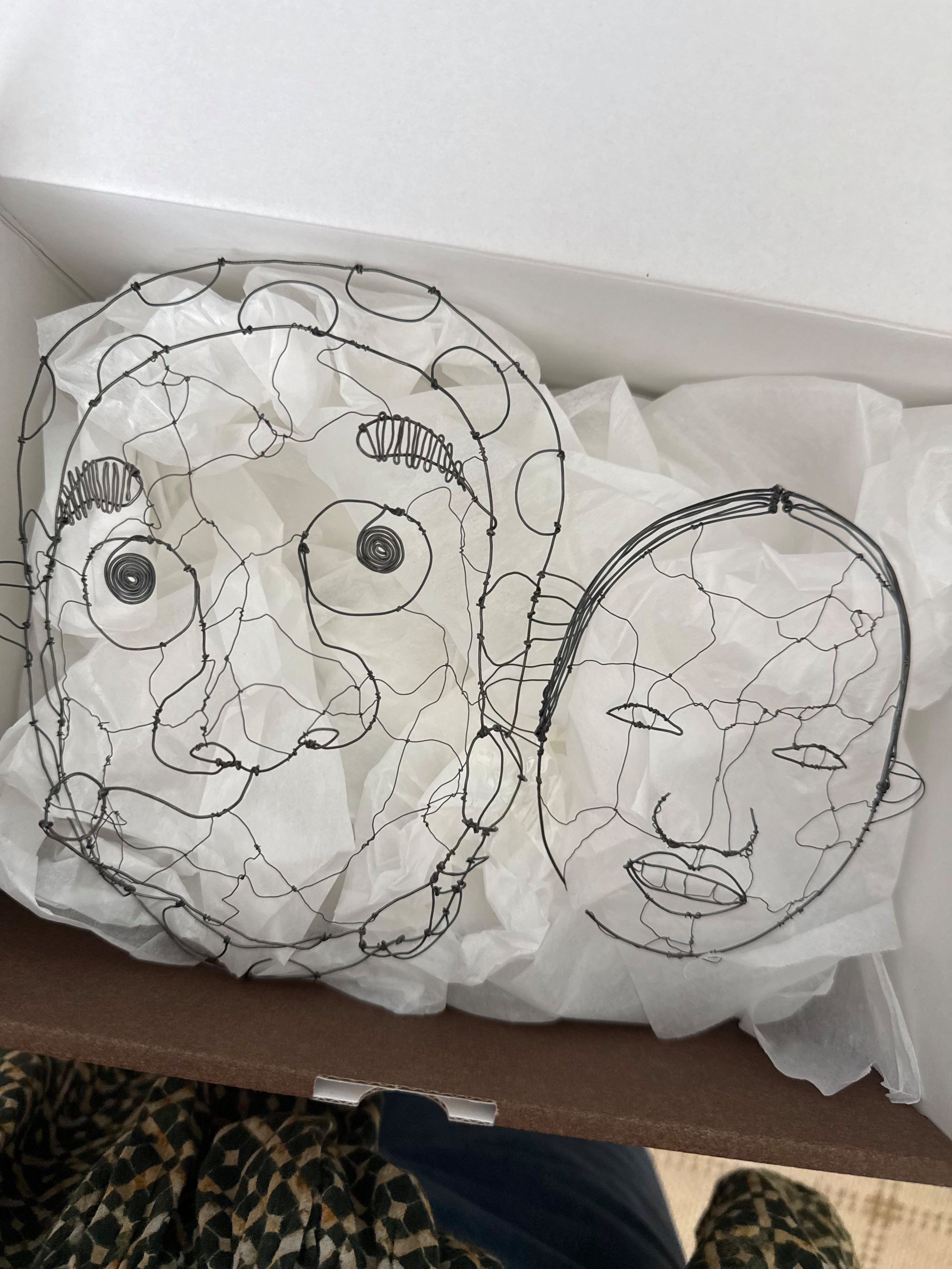 2D Mask: Wire Face Form of Man