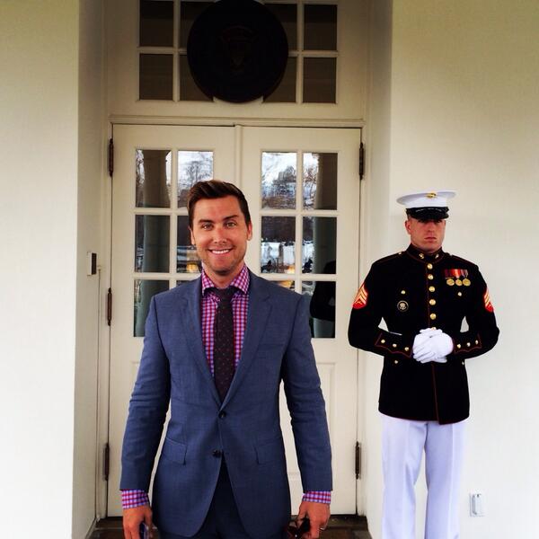 Lance Bass visits The White House in support of healthcare.gov