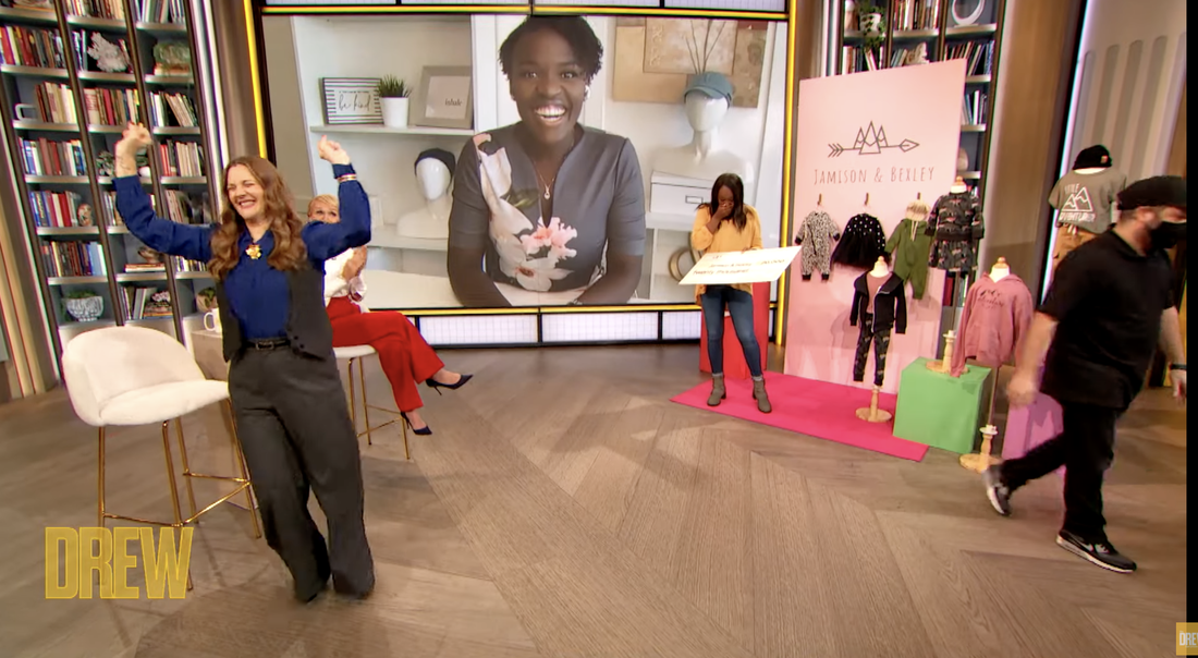 Watch this CollaborateandElevate.com member receive $20,000 on the Drew Barrymore Show from Grace Eleyae with Barbara Corcoran