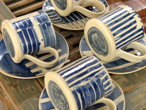 blue and white stripes