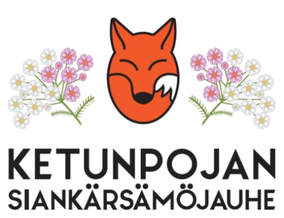 Ketunpojan siankärsämöjauhe etiketti