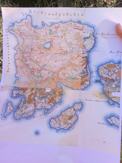 Vallisaaren vanha kartta