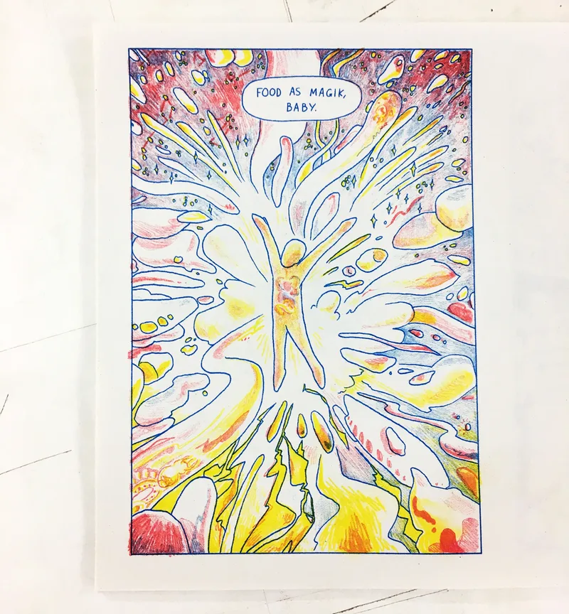 Food As Magik - risograph print