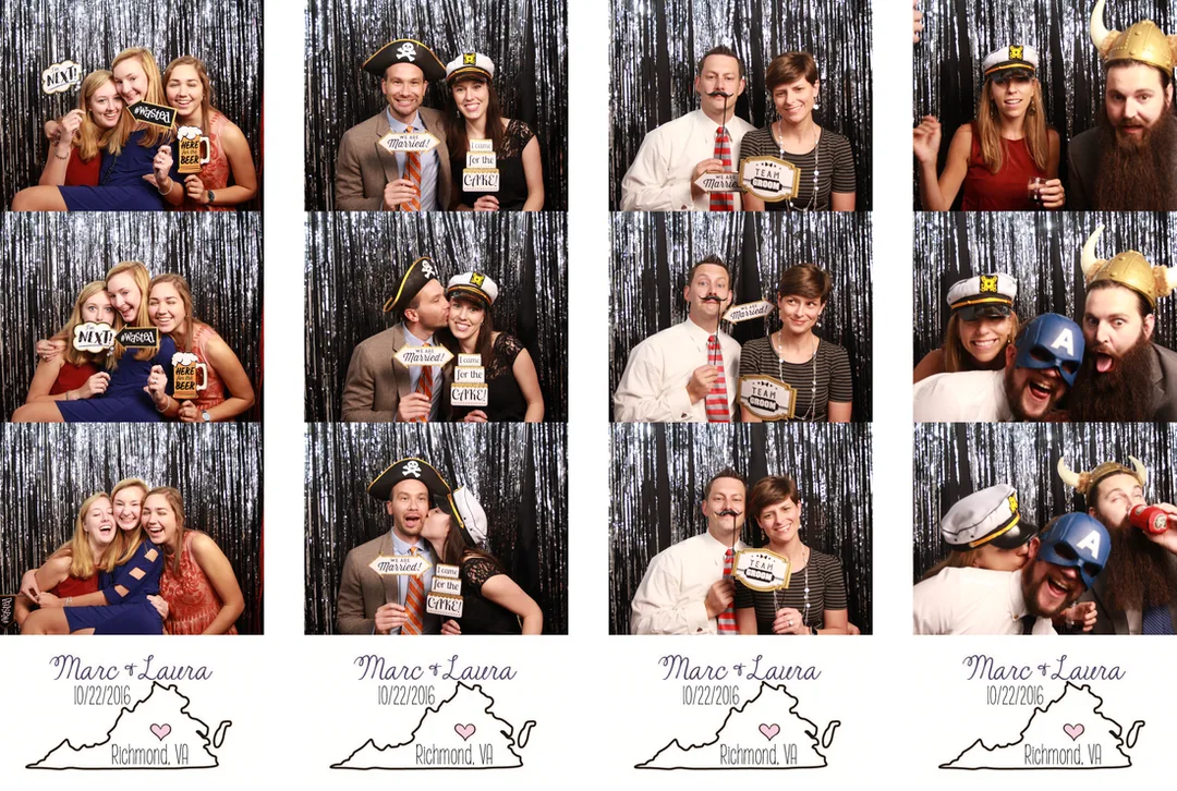 True Color Photo Booth set up for a wedding at Richmond Art Works