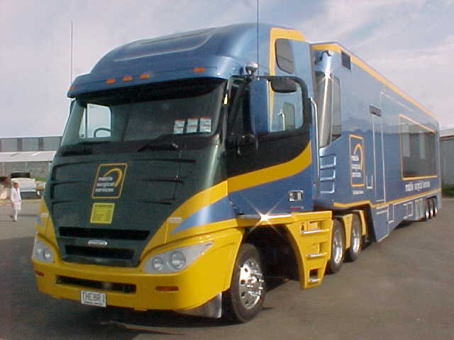 Front three-quarter view of the completed mobile surgery unit