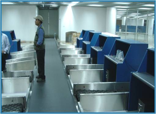 UFL airport check-in counters being installed at Zia International Airport in Bangladesh