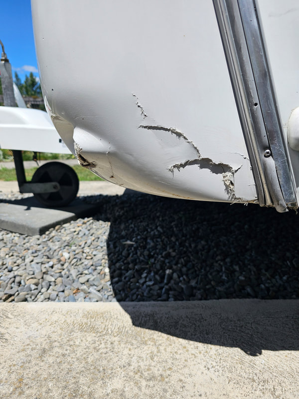Fibreglass damage