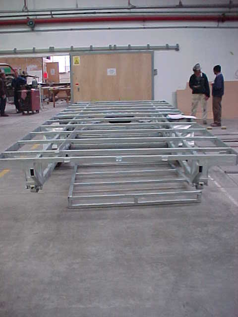 Galvanised steel chassis frame for the Super Loo trailer