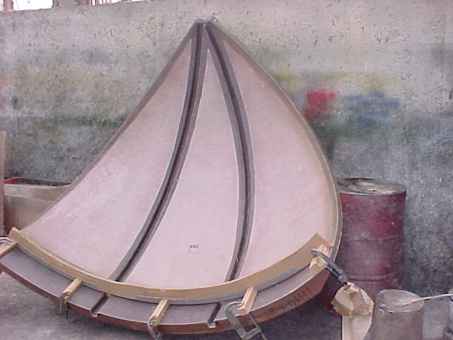 Segmented mould used to manufacture the Feilding Clock Tower dome