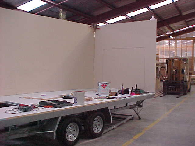 Super Loo enclosure with the main wall panels installed