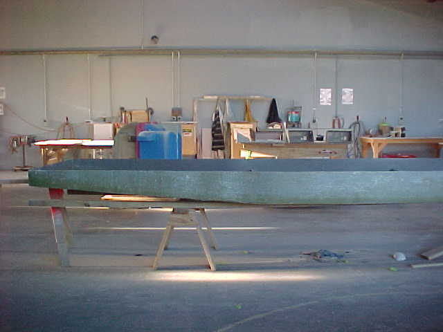 Fibreglass exterior skirt panel before installation