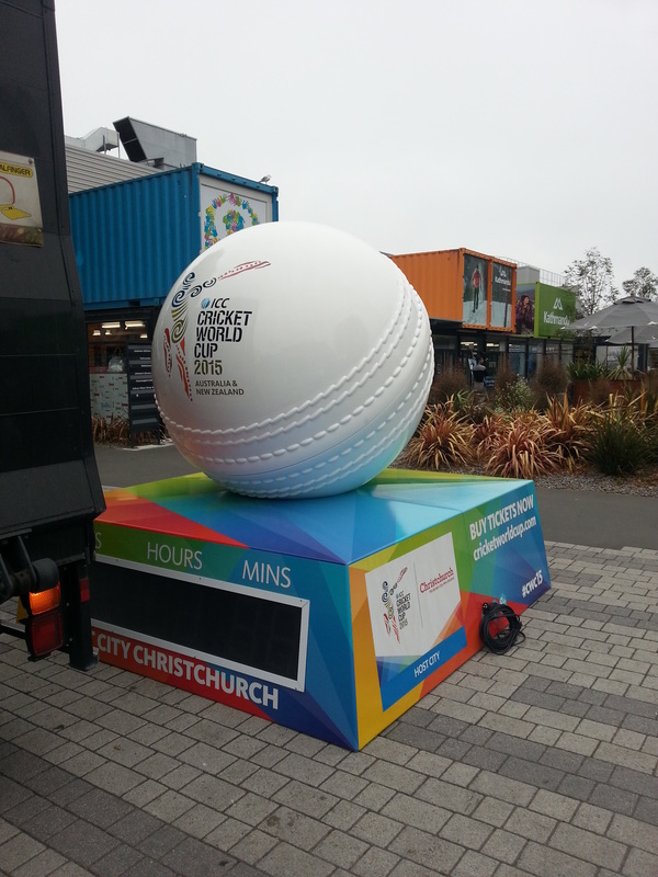 ICC Cricket World Cup countdown display installed in Christchurch