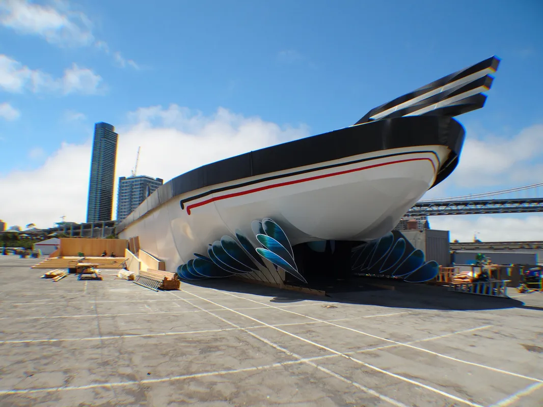Plastic Waka exhibition pavilion at the 2013 America’s Cup in San Francisco