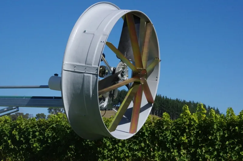Tow & Blow wind machine with its fan head raised