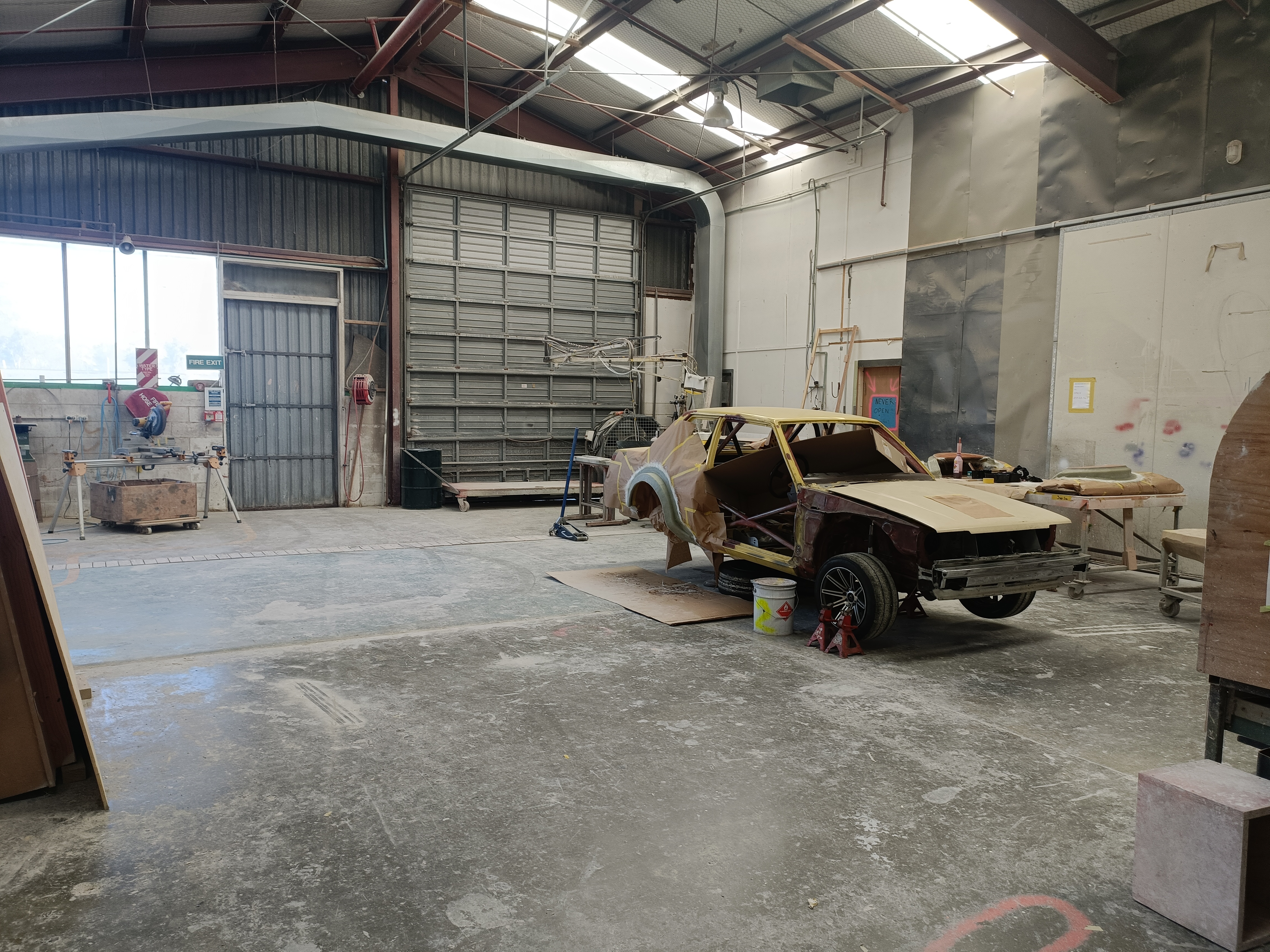 FDL woodwork and pattern-making workshop with a vehicle pattern under construction