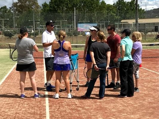 Adult tennis lessons